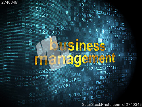 Image of Business Management on digital background
