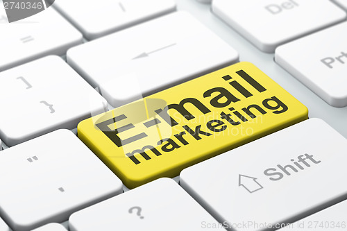 Image of Marketing concept: E-mail Marketing on computer keyboard