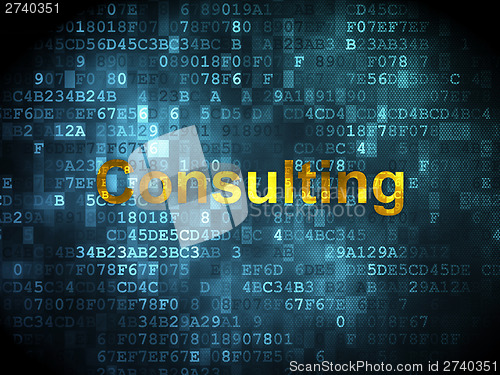 Image of Finance concept: Consulting on digital background