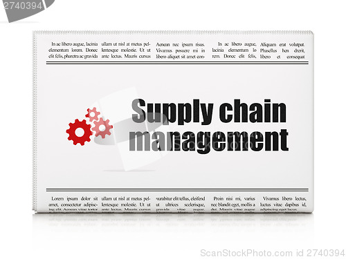 Image of Marketing news concept: newspaper with Supply Chain Management