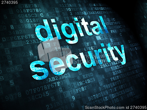 Image of Security concept: Digital Security on digital background