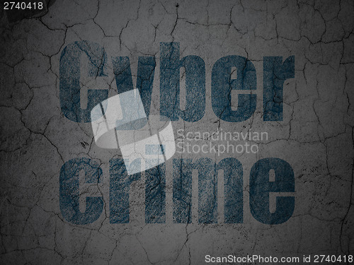 Image of Safety concept: Cyber Crime on grunge wall background