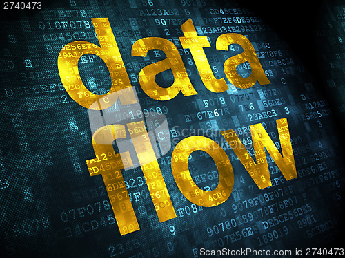 Image of Information concept: Data Flow on digital background