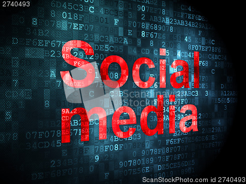 Image of Social network concept: Social Media on digital background