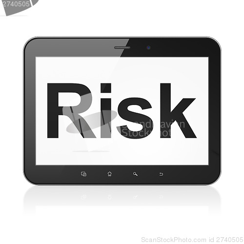 Image of Business concept: Risk on tablet pc computer
