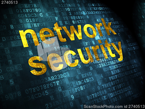 Image of Protection concept: Network Security on digital background