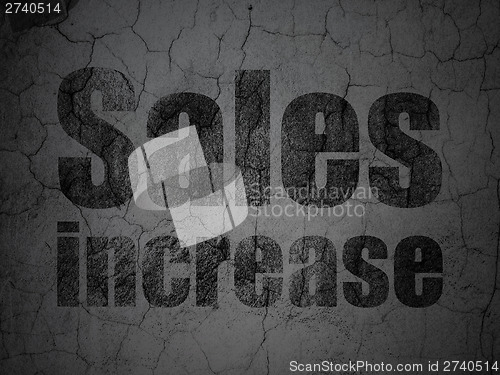 Image of Marketing concept: Sales Increase on grunge wall background