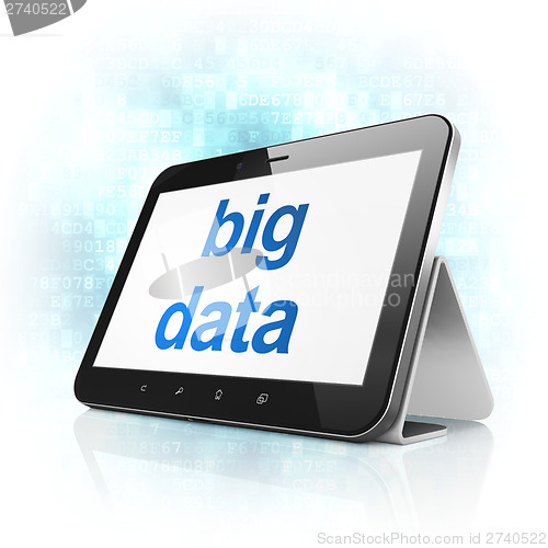 Image of Information concept: Big Data on tablet pc computer