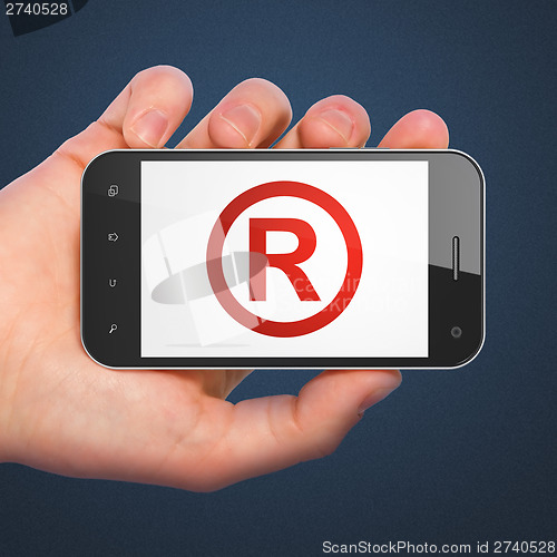 Image of Law concept: Registered on smartphone