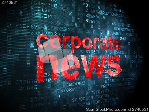 Image of News concept: Corporate News on digital background