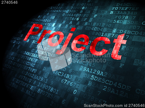 Image of Finance concept: Project on digital background