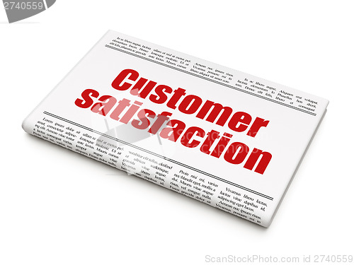 Image of Advertising news concept: newspaper Customer Satisfaction
