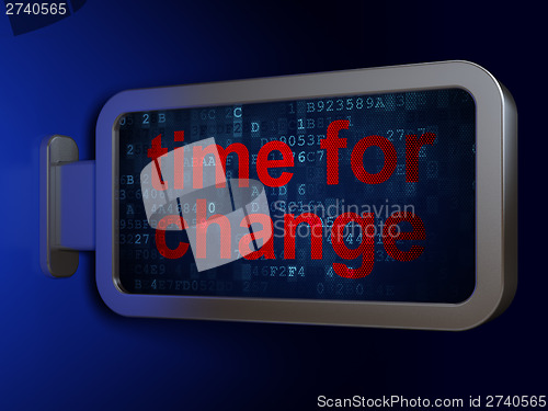 Image of Time concept: Time for Change on billboard background