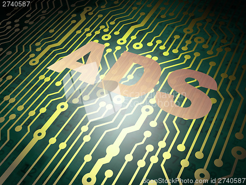 Image of Marketing concept: circuit board with Ads
