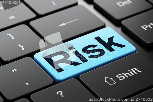 Image of Business concept: Risk on computer keyboard background