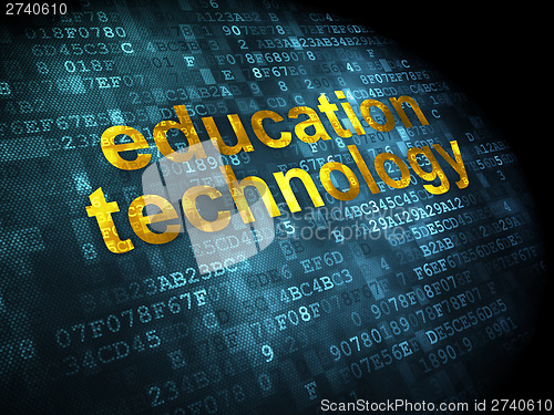 Image of Education concept: Education Technology on digital background