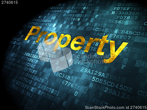 Image of Finance concept: Property on digital background