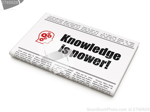 Image of Education news concept: newspaper Knowledge Is power!