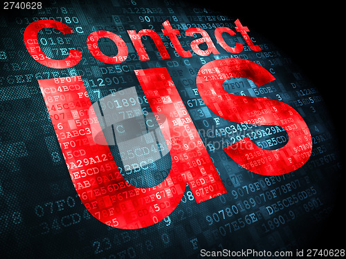 Image of Advertising concept: Contact Us on digital background