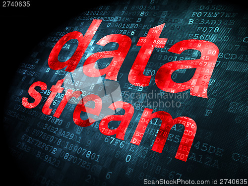 Image of Information concept: Data Stream on digital background