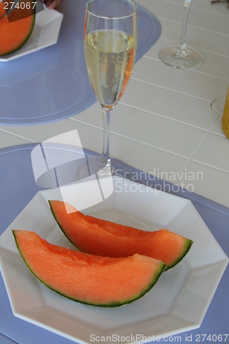 Image of Melon and champagne