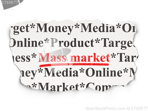Image of Marketing concept: Mass Market on Paper background