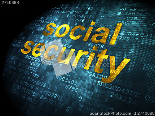 Image of Social Security on digital background