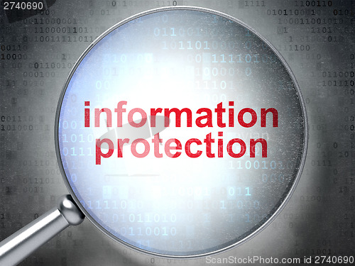 Image of Protection concept: Information with optical glass