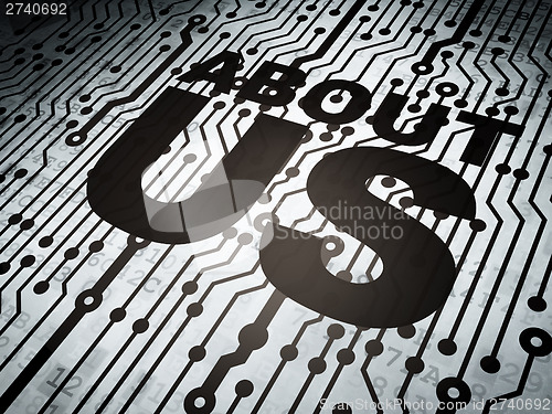 Image of Advertising concept: circuit board with About Us