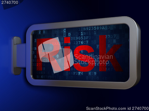 Image of Business concept: Risk on billboard background