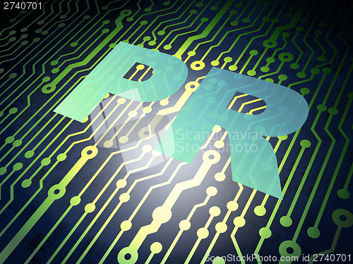 Image of Advertising concept: circuit board with PR