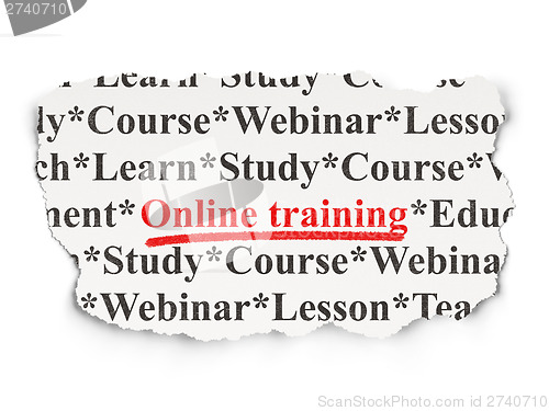 Image of Education concept: Online Training on Paper background