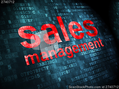 Image of Marketing concept: Sales Management on digital background