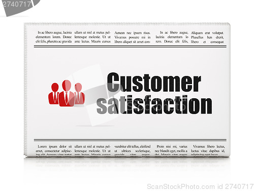 Image of Advertising news concept: newspaper with Customer Satisfaction