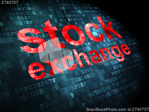 Image of Finance concept: Stock Exchange on digital background