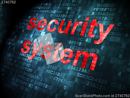 Image of Security concept: Security System on digital background