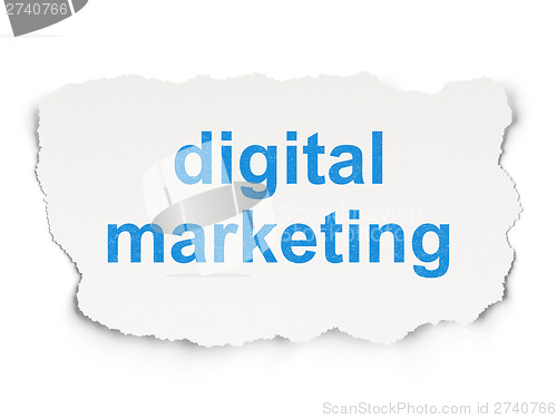 Image of Marketing concept: Digital Marketing on Paper background