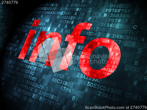 Image of Information concept: Info on digital background