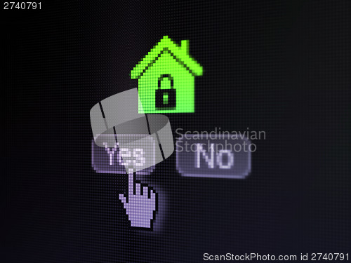 Image of Business concept: Home on digital computer screen