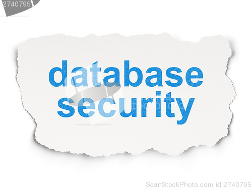 Image of Database Security on Paper background