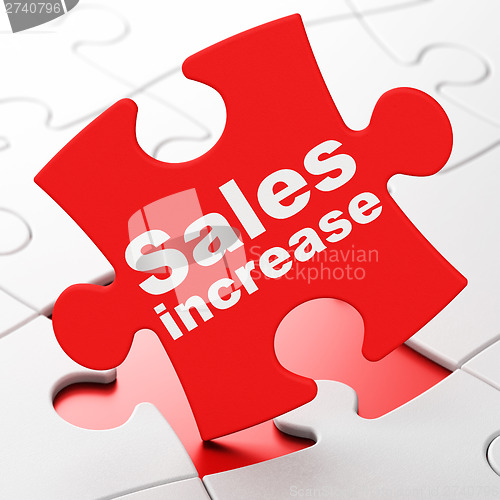 Image of Marketing concept: Sales Increase on puzzle background