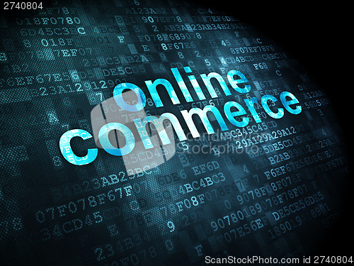 Image of Finance concept: Online Commerce on digital background