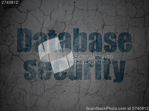Image of Privacy concept: Database Security on grunge wall background