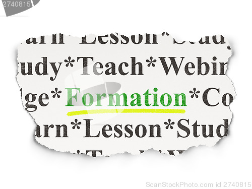 Image of Education concept: Formation on Paper background