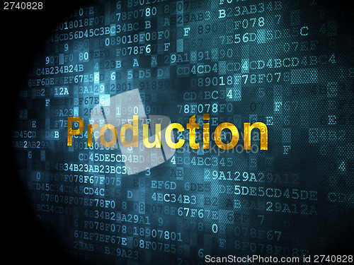 Image of Finance concept: Production on digital background