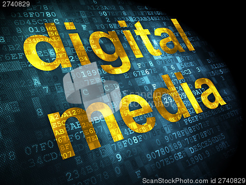 Image of Advertising concept: Digital Media on digital background