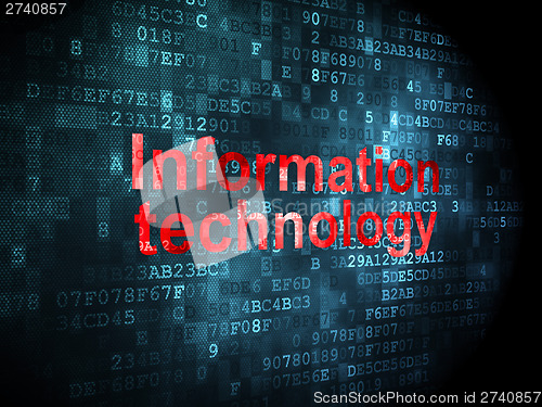 Image of Data concept: Information Technology on digital background