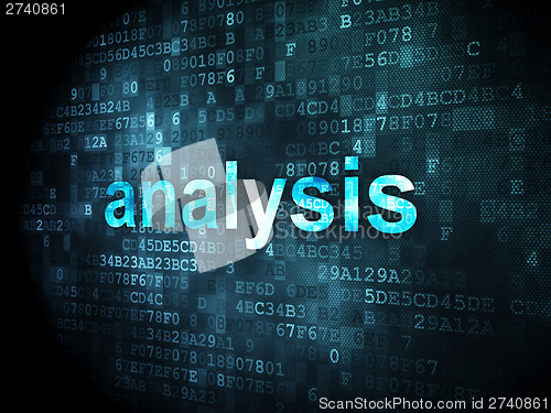 Image of Advertising concept: Analysis on digital background
