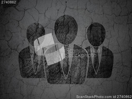 Image of News concept: Business People on grunge wall background