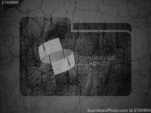 Image of Finance concept: Folder on grunge wall background
